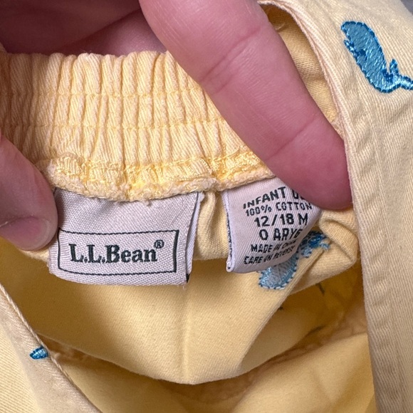 L.L. BEAN Yellow Whale Print Kids Dress - Picture 2 of 3